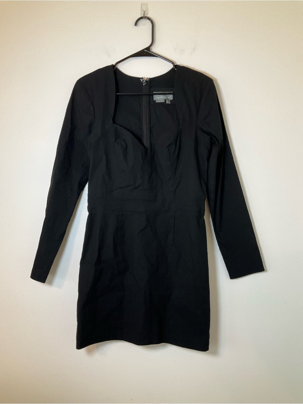 Anthropologie Black Long Sleeve Mini Dress Size 8